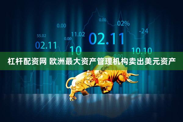 杠杆配资网 欧洲最大资产管理机构卖出美元资产